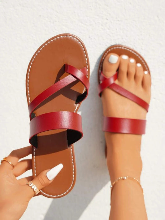 Women Minimalist Thong Sandals, Fashion Summer Flat Sandals